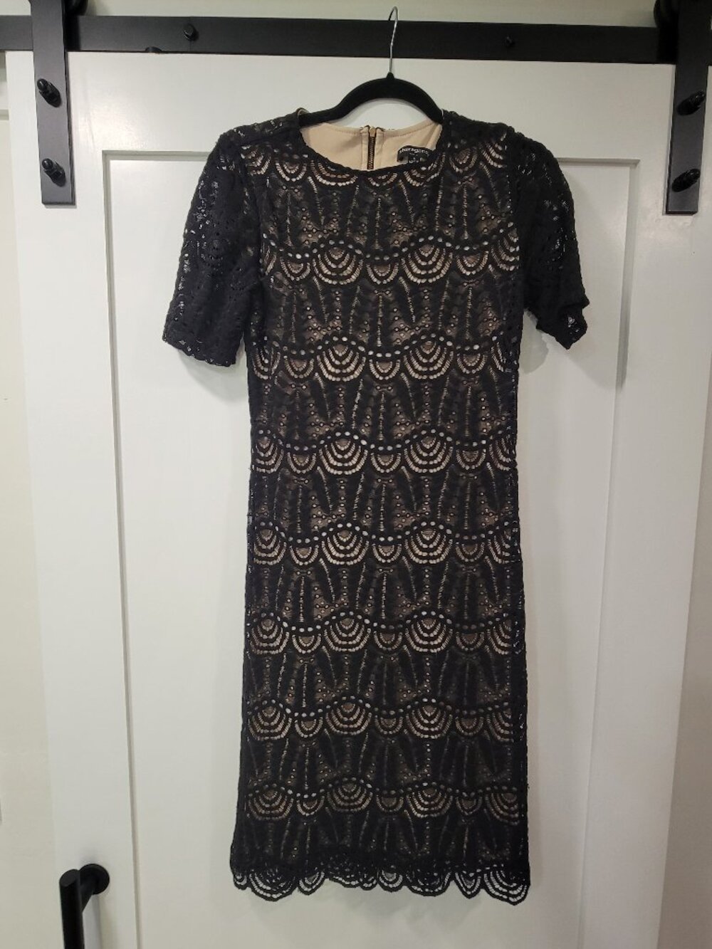 Shargano Elegant Black Lace Dress Size 4